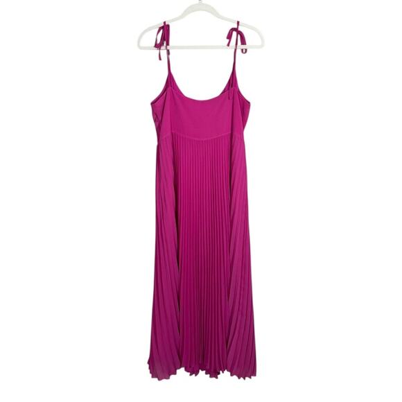 Sezane Pink Nissa Midi Dress with Tie Straps - Size 42 - Picture 3 of 8